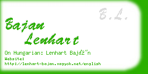 bajan lenhart business card